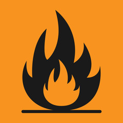 FIRE FLAME icon. Vector.
