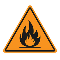 FLAMMABLE SIGN. Triangle. Vector.