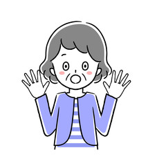 高齢女性　ジェスチャー