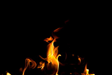Abstract fire on black background
