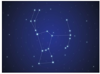 Obraz premium Constellation Orion in deep space