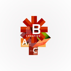 Vector infographic options banner, paper style design