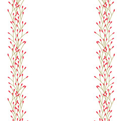 Vector floral border. Floral frame. 