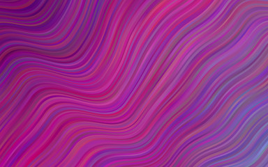Obraz premium Light violet vector pattern with lines, ovals. Different shades of purple, pink,blue. Modern minimalist design.