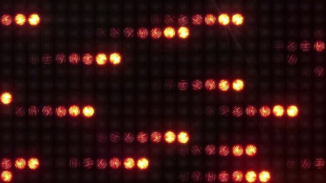 Horizontally flying meteors on a wall of light, loop