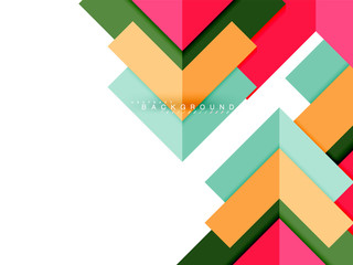 Multicolored abstract geometric shapes, geometry background for web banner