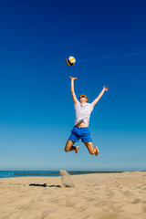 Man playing volleyball