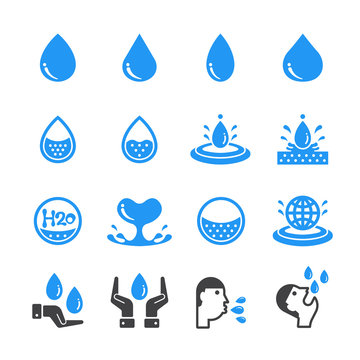 Water icon set 