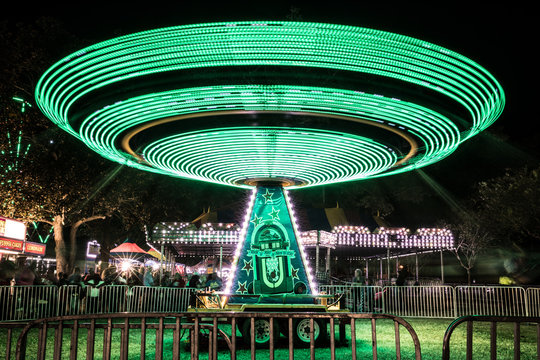 Amusement Park ride- green
