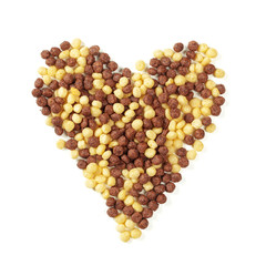 cereals over white background