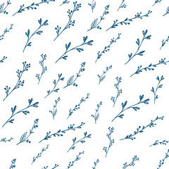 Flower simple minimalistic seamless pattern