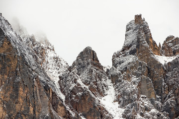Rocks in the Italy alps. Beautiful natural landscape in the Italy mountains.