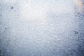 It is a window that started to freeze on a very cold winter morning.