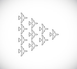 plane leader teamwork icon