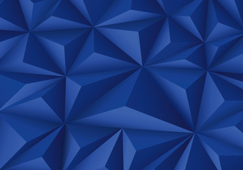 Abstract blue triangle polygon pattern luxury background vector illustration.