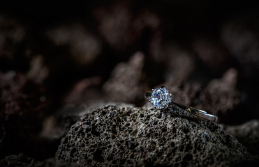 Ring decorated with crystal