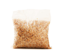 Packets of boiled buckwheat