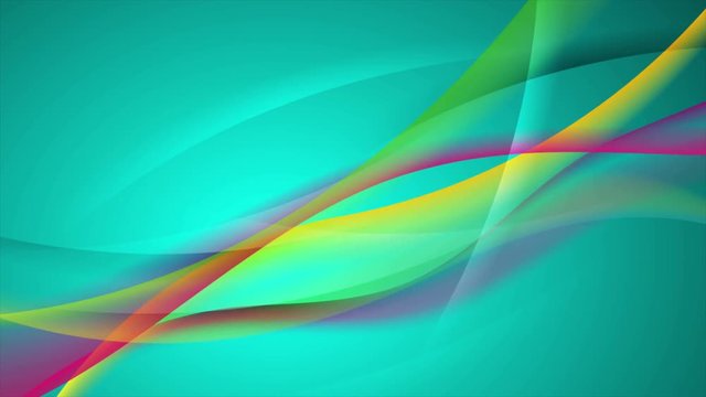 Abstract vibrant shiny waves motion background. Video animation Ultra HD 4K 3840x2160