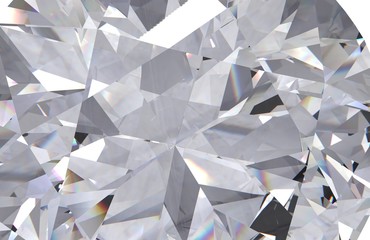 Realistic diamond texture close up, 3D render
