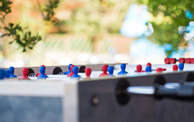 Calcio balilla all'aria aperta