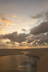 【ブラジルの観光地】レンソイス・マラニャンセス国立公園の夕焼け