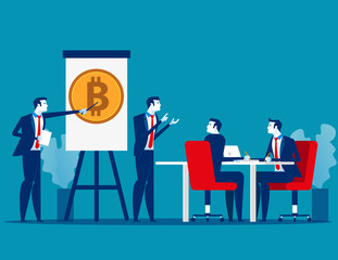 Professional training, Business presentation, Concept business vector illustration, Flat business cartoon, Education, Training, Analyzy.