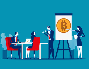 Professional training, Business presentation, Concept business vector illustration, Flat business cartoon, Education, Training, Analyzy.