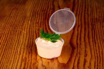 Cheese sauce portion