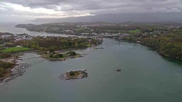 Menai Straits at sunset - Isle of Anglesey North Wales
