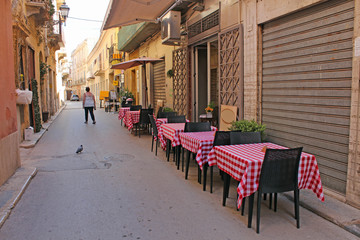 Sicile, ruelle de la ville de Marsala