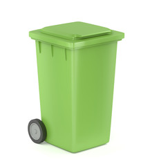 Green trash bin