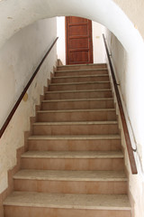 Fototapeta na wymiar Escalier, ville de Marsala Sicile