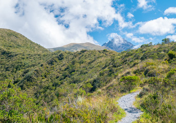 Fototapeta na wymiar View of Cotacachi volcano in Ecuador, South America