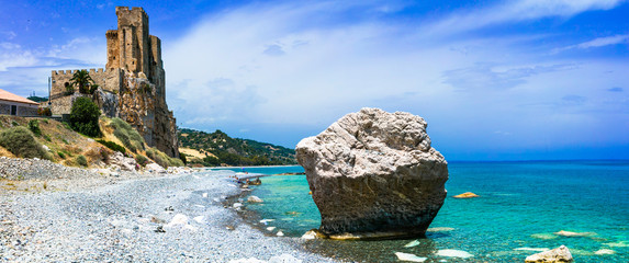 beautiful beaches and castles of Italy - Roseto Capo Spulico in Calabria