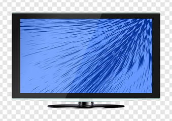 TV screen lcd, plasma isolated on transparent background. Realistic vector illustration.