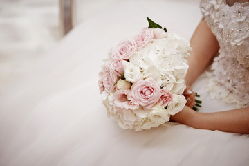 Bride with flower bouquet 