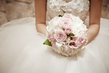 Bride with flower bouquet 