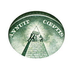 Four men put the pyramid at the top of the pyramid of the American dollar. 100% quality. Gold standard.