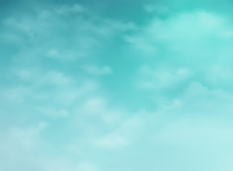 Abstract of realistic skys shape on clear blue sky background.