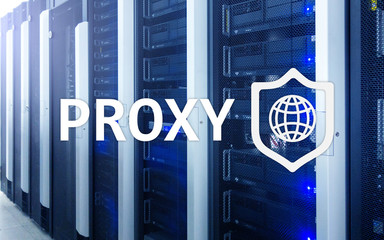 PROXY server, VPN, Virtual Private network technology. Cyber security.