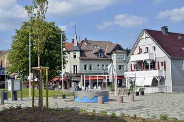 Marktplatz mit Brunnen  in Braunlage, Harz