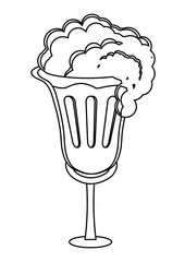 irish beer glass over white background, vector illustration