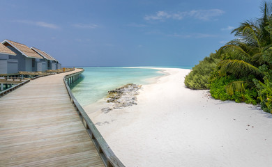 Fototapeta premium Unique beauty of blue lagoon in Maldives