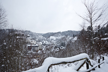Christmassy Monschau With Snow, Germany
