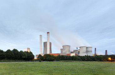 Fototapeta na wymiar Power Plant At Dusk