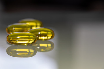 Fish oil tablets \ medicine