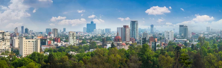 Foto op Aluminium Panoramisch uitzicht over Mexico-stad. © Mariana Ianovska