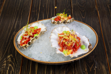 Salmon tartar with avocado