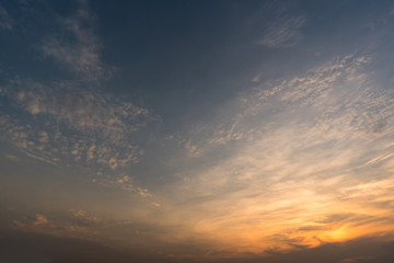 sunset sky background,clouds with background.