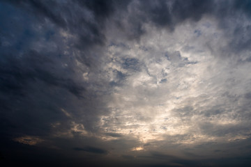 Fototapeta premium dark storm clouds with background,Dark clouds before a thunder-storm.
